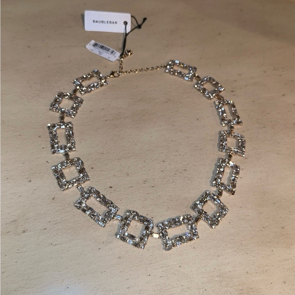 BaubleBar Gold and Silver Geometric Necklace